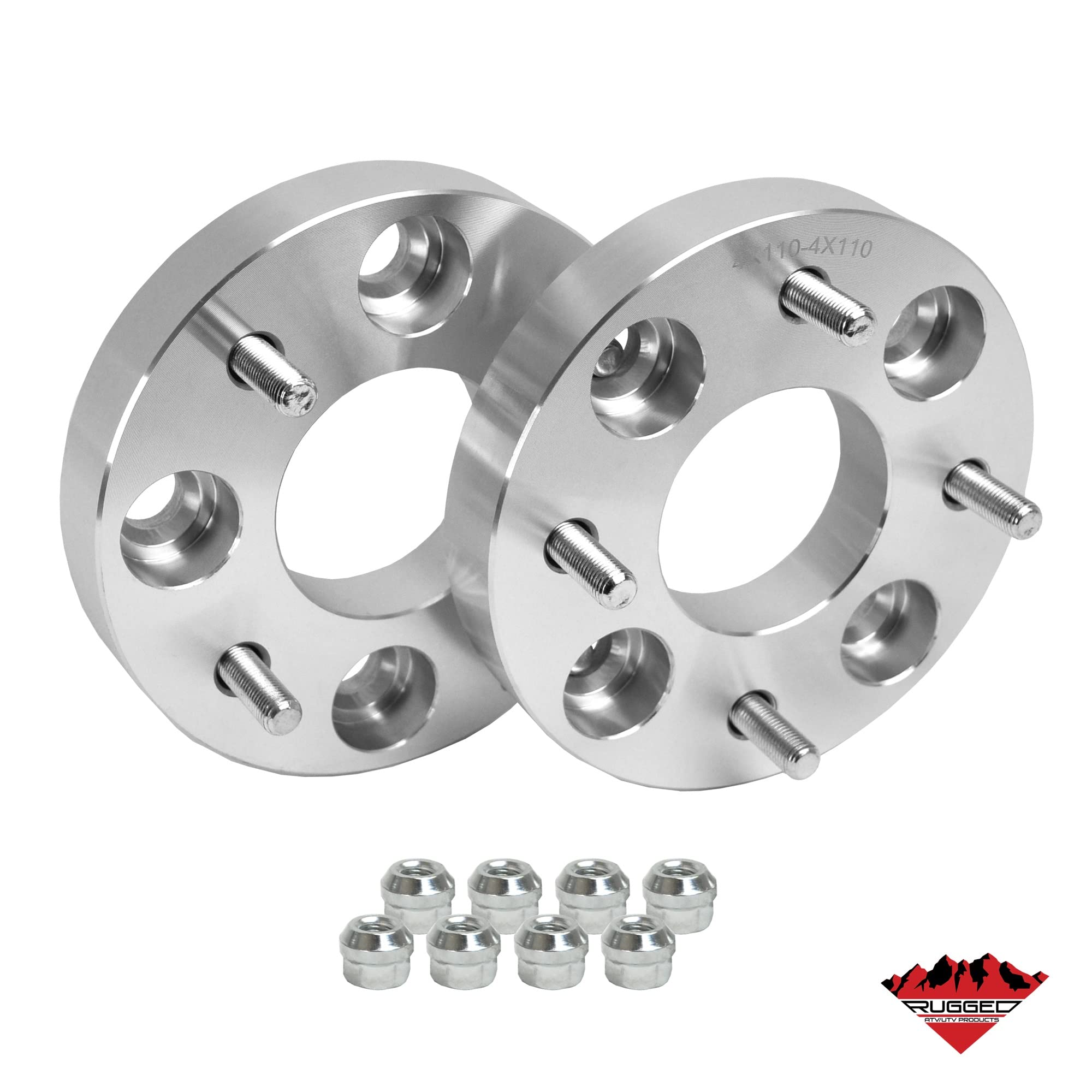 Front/Rear Rugged Wheel Spacer for Yamaha YXZ 1000R /SE/SS/SS SE/SS XT-R, Aluminum Alloy, Machine Pressed High Tensile Studs, Bolt-On 2 Pieces Per Box (See Fitment Details in Description)