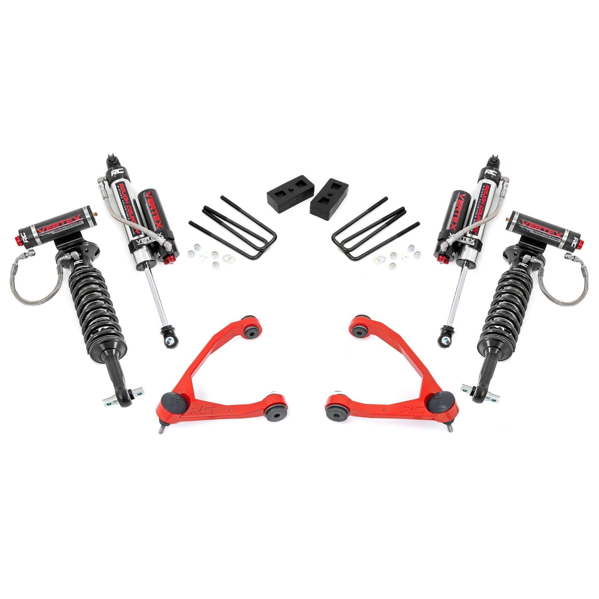 3.5" Rough Country Vertex Lift Kit for 07-18 Chevy/GMC 1500 2WD - 19850RED