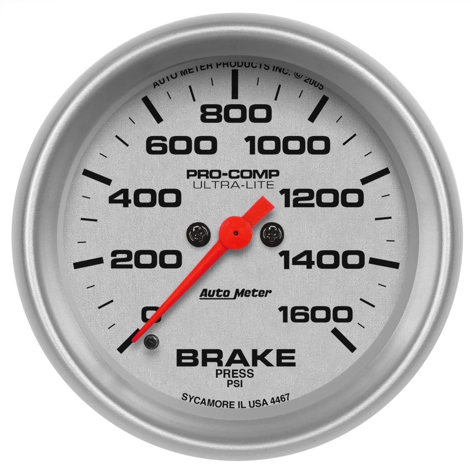 Auto Meter Ultra-Lite 4467 Electric Brake Pressure Gauge,2.625 in.