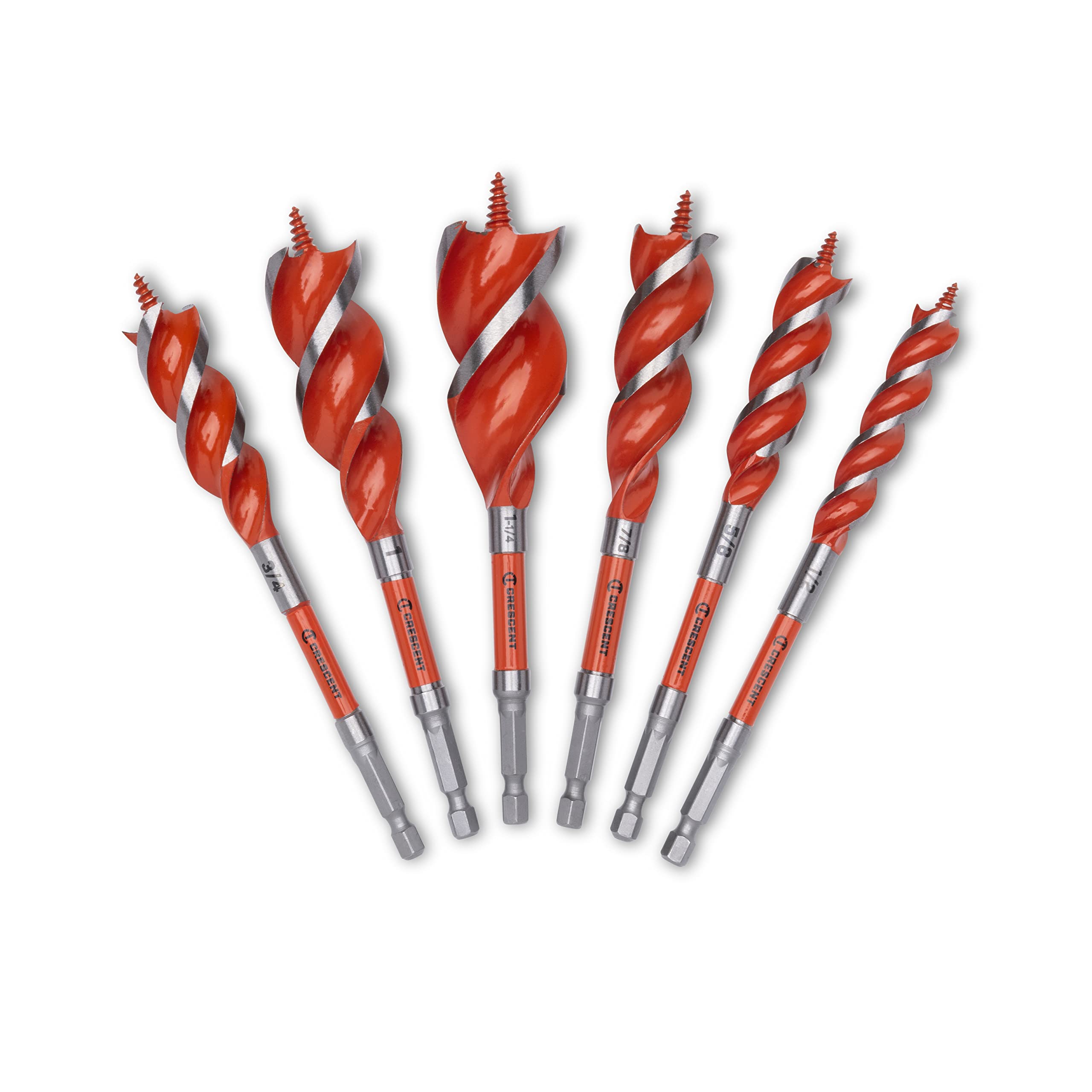 6 Piece Crescent High Speed Auger Set - 6.25" | CDSASET-6