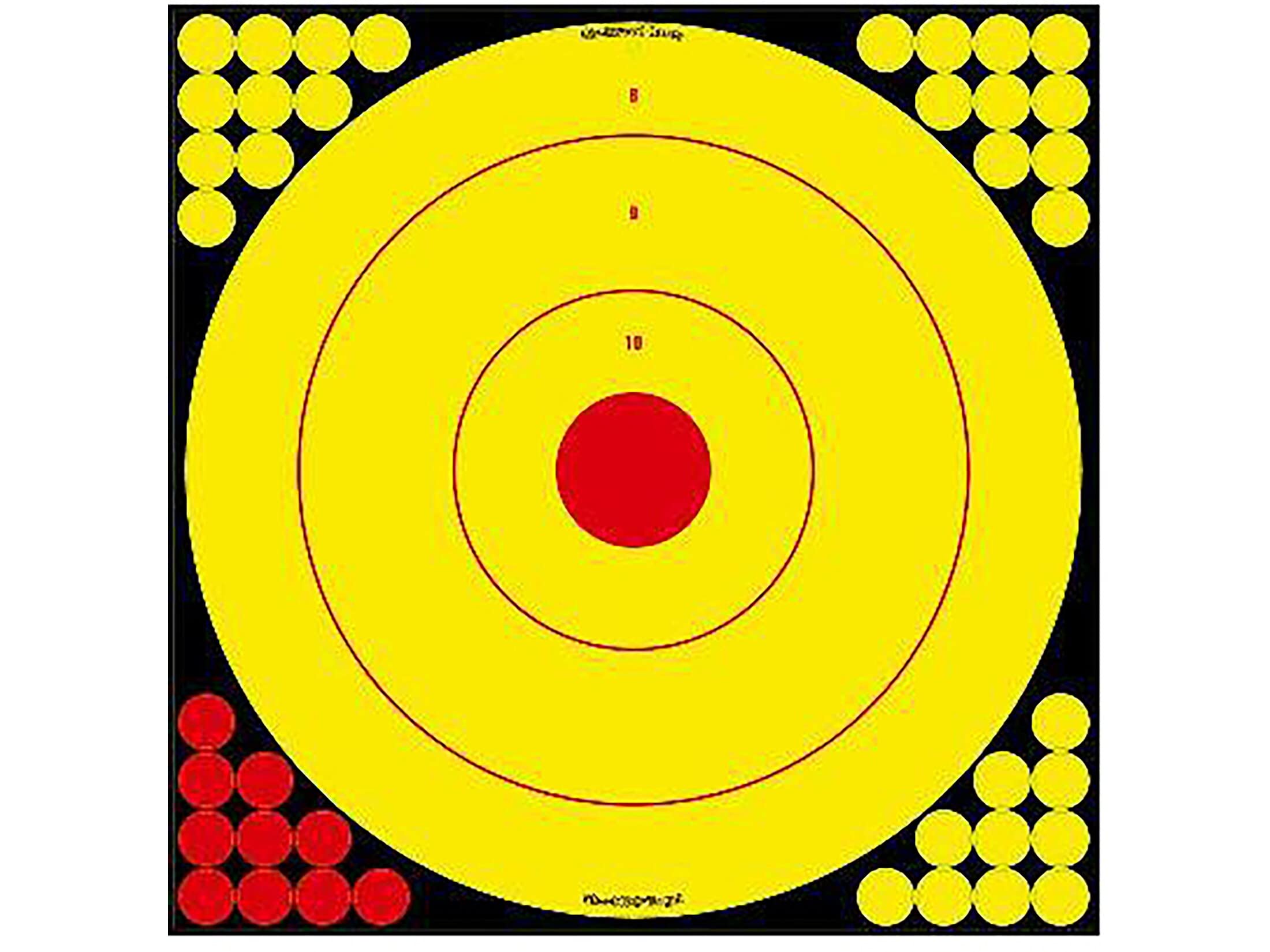 Birchwood Casey Long Range Shoot-N-C Bullseye Always Flat Adhesive Back Shooting Training Reactive 17.75" Targets with Pasters for All Calibers | Pack of 5