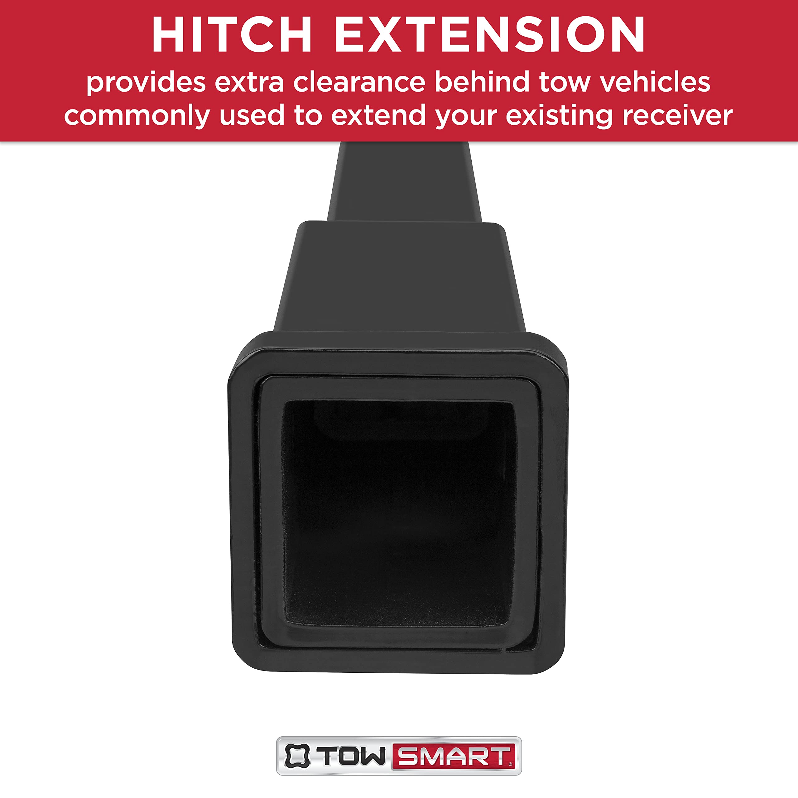 Steel Hitch Extender 12 in. with Collar, Fits 2 in. Receiver, 3,300 lb. Capacity