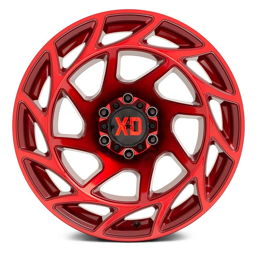 20x10 XD860 ONSLAUGHT, Bolt Pattern: 8x6.5/, Offset: -18, CANDY RED, set of 1
