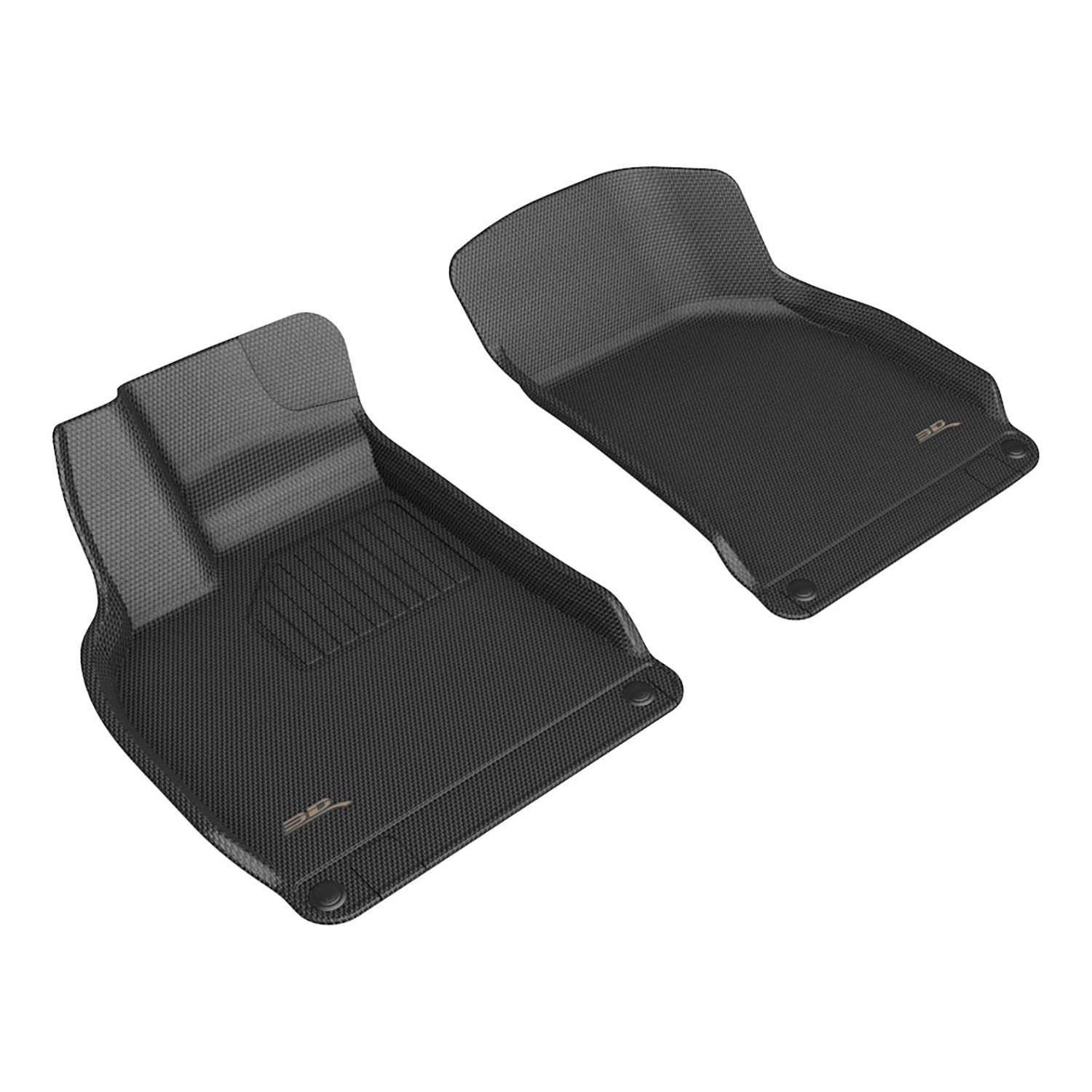 Kagu Floor Mat 3D MAXpider Custom Fit (Black) Compatible with Lucid Air/Air Touring 2022-2025 - Front Row