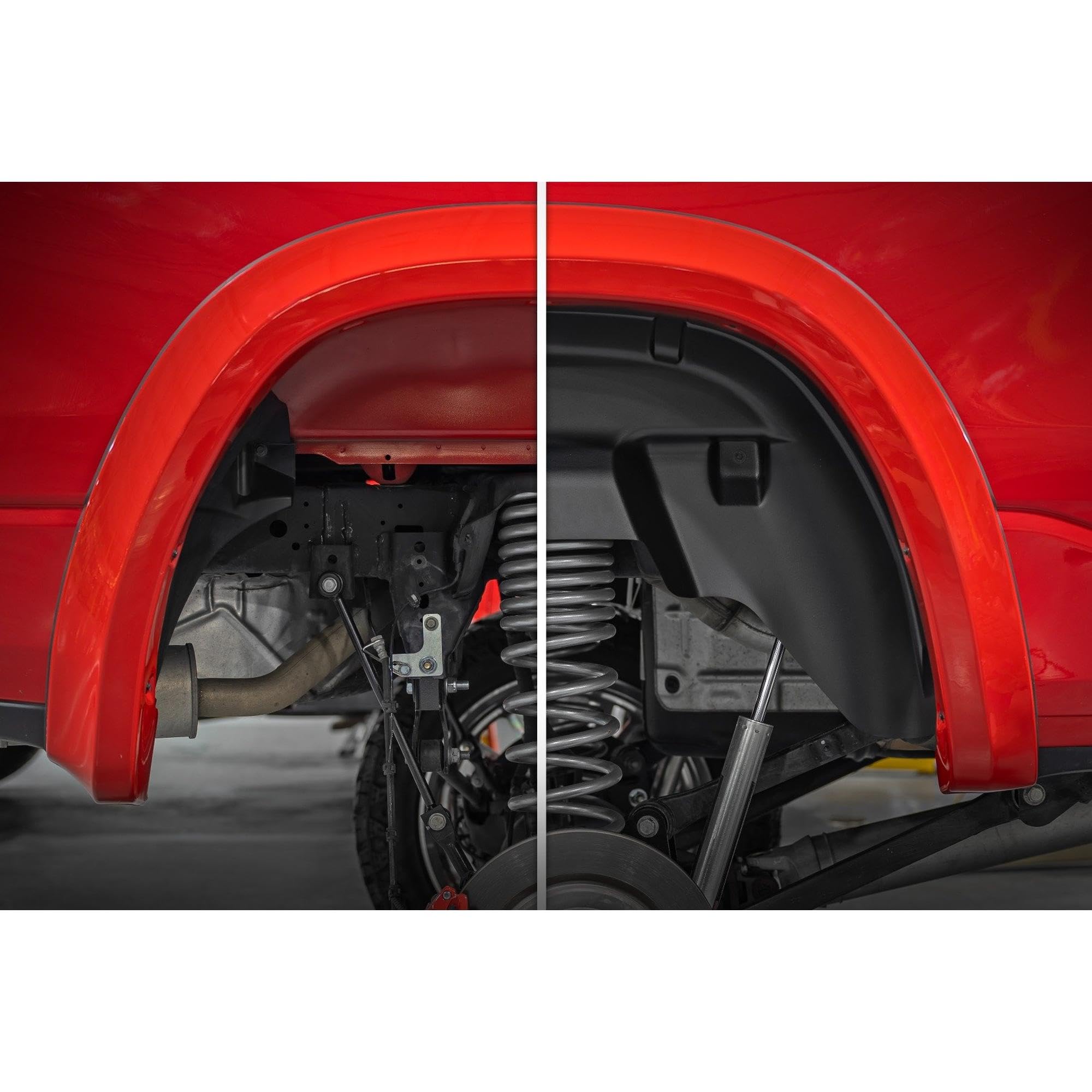 Rough Country Rear Wheel Well Liners for 1500 Ram (2019-2026) - Heavy-Duty Rear Fender Liners for Mud & Debris Protection, Made in USA