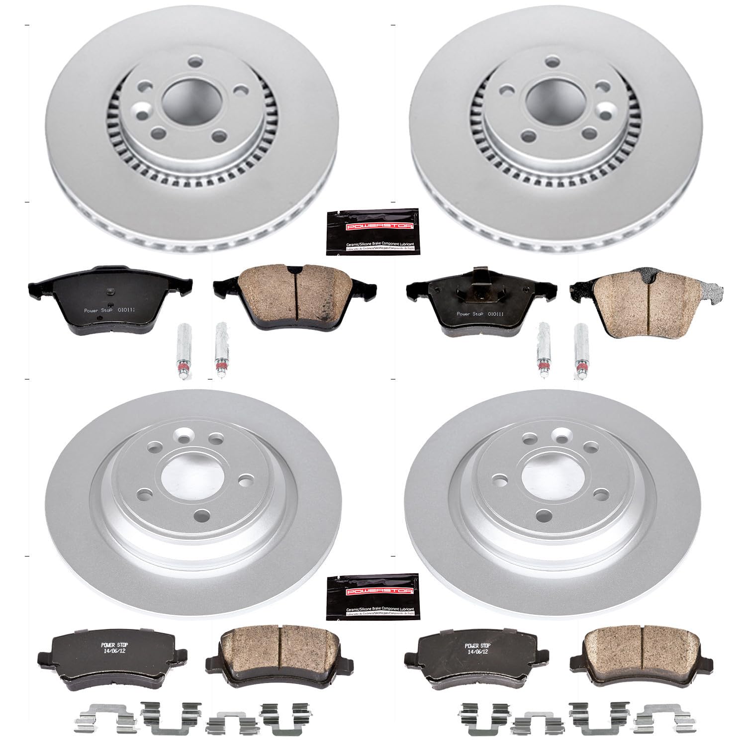 Power Stop Z23 Evolution Geomet Coated Brake Kit For Volvo S60, Volvo S60 Cross Country, Volvo S80, Volvo V60, Volvo V60 Cross Country, Volvo XC70 [Model Specific]
