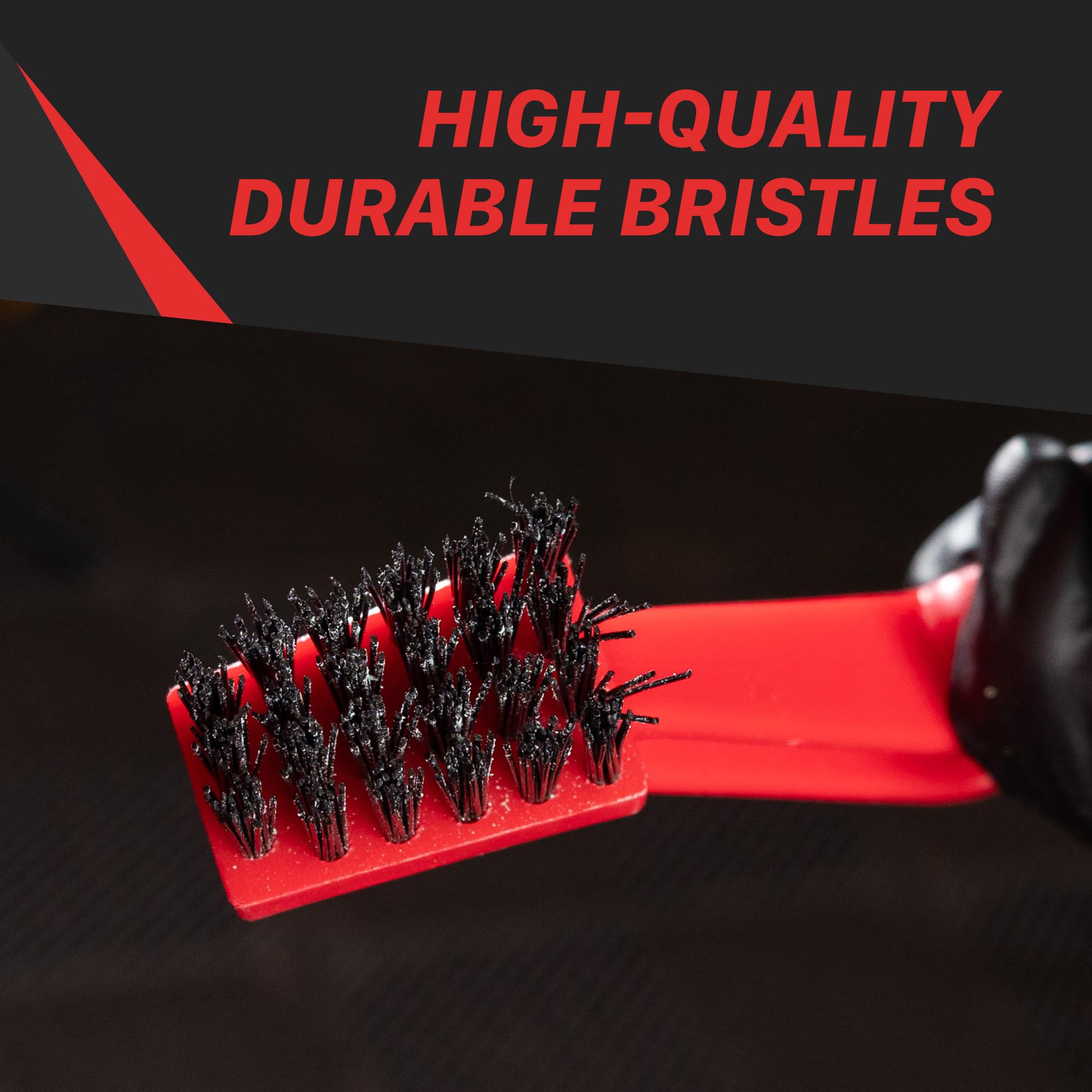 Maxshine Foam Pad Conditioning Brush Car Detailing - Wool Buffing Pad and Polishing Pad Cleaner - Red
