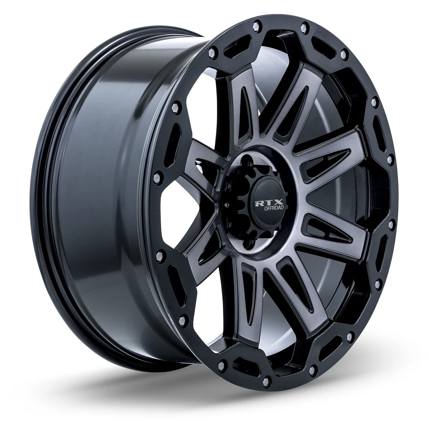 Custom RTX GOBI Wheel - 20x9, 0 Offset, 6x135 Bolt Pattern, 87.1mm Hub - Satin Black with Satin Gray Spokes Rim