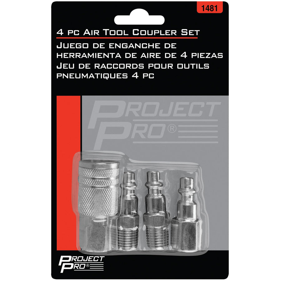 Quick Coupler Performance Tool 1481 with Male and Female Adapters - Durable Plated Finish for Reliable Performance