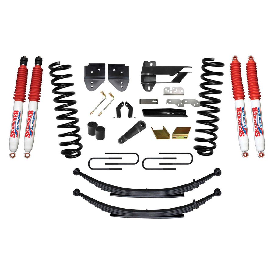 Skyjacker Suspension F17651KS-N Lift Kit w/Shock 6 in. Lift Incl. Front Coil Springs Rear Leaf Springs Nitro 8000 Lift Kit w/Shock