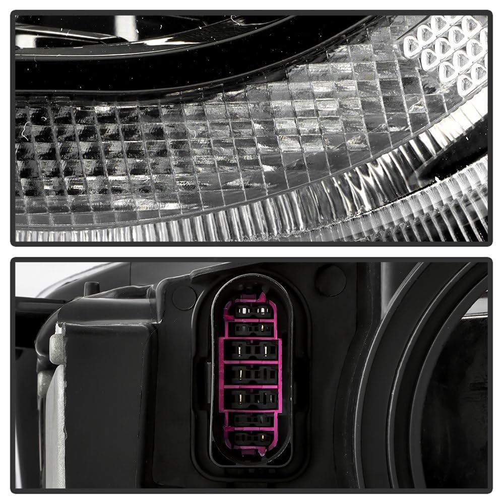 Ford Escape Spyder (POE) 17-19 w/LED DRL Black Bezel Headlight - OE Black Right