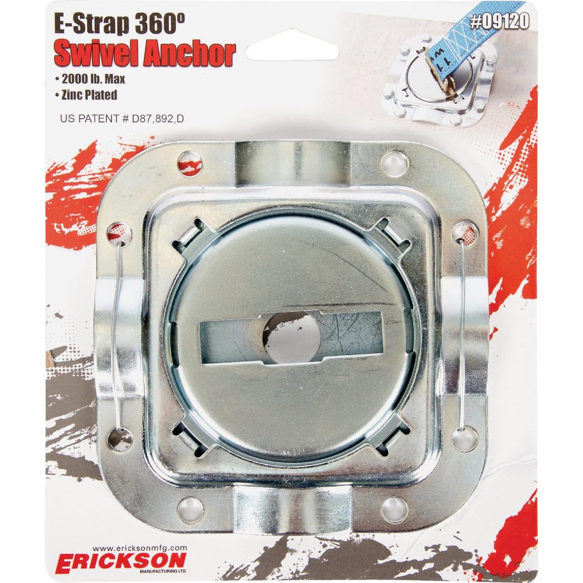 360 Degree Erickson Swivel Anchor - 1 Each - Silver Wall Mount - MOUNT BRACKET