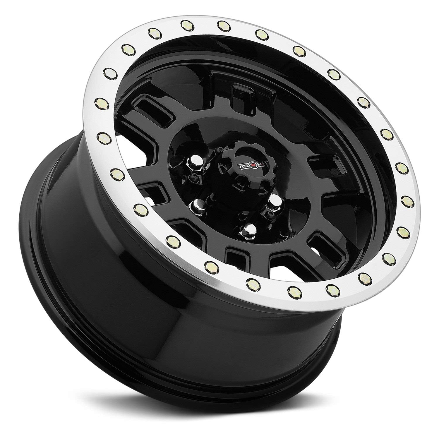18X9 Vision Wheel 5X5.5 5.7BS Manx 398 Gloss Black Machined Lip
