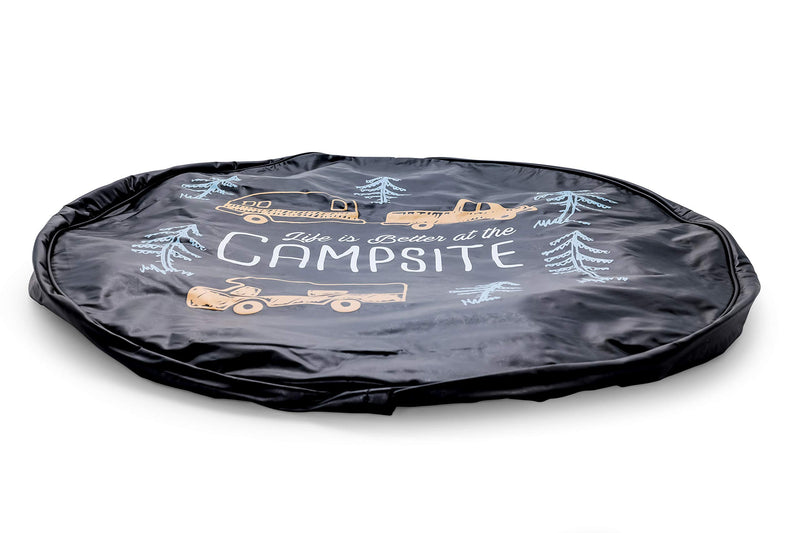 27" Camco Life is Better at Campsite Vinyl Cover with Elastic Hem-Durable Design Keeps Dirt, Rain, and Sun Away from Your Spare Tire (53292)