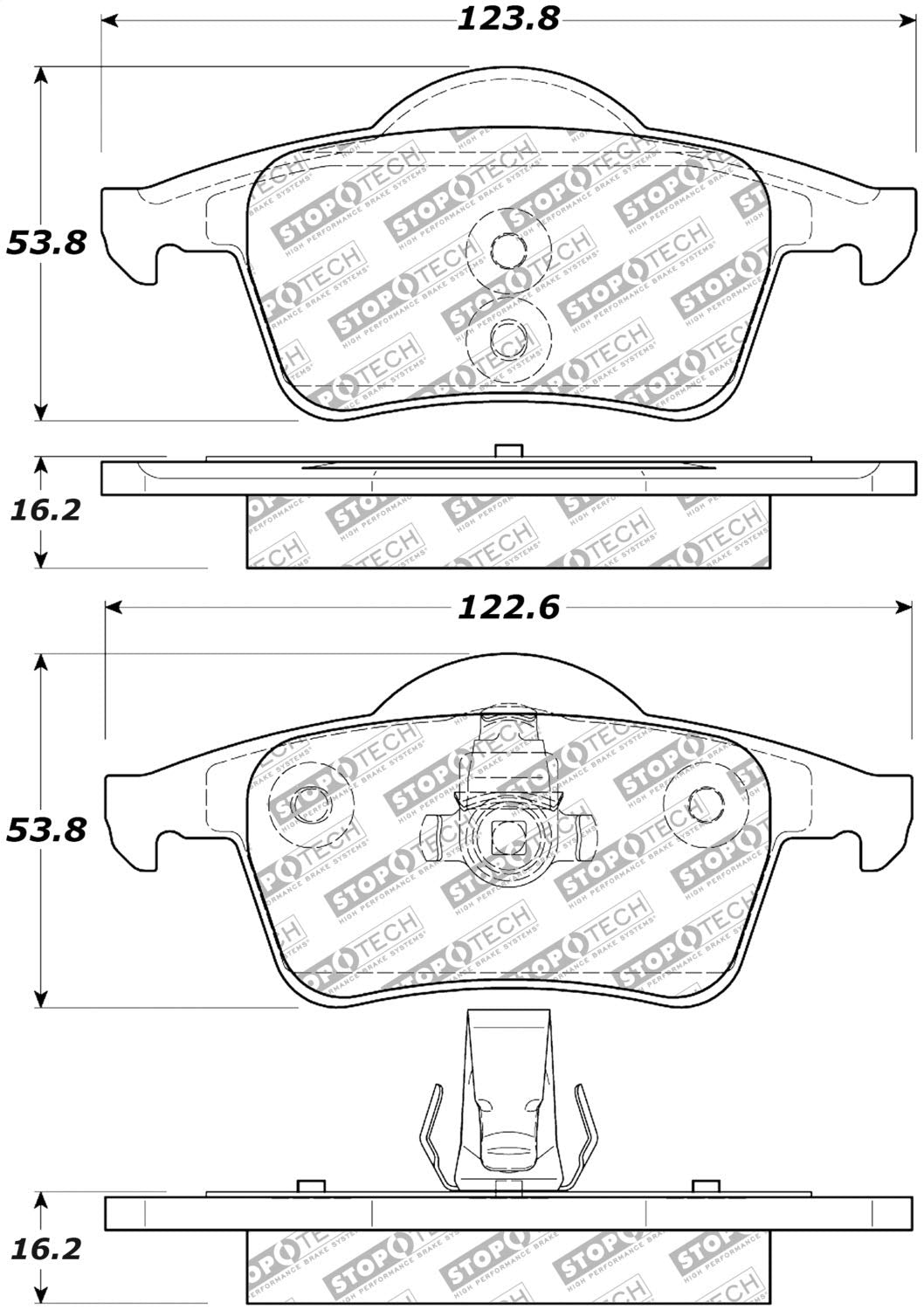 Brake Pads StopTech 305.07950 Street Select with Hardware