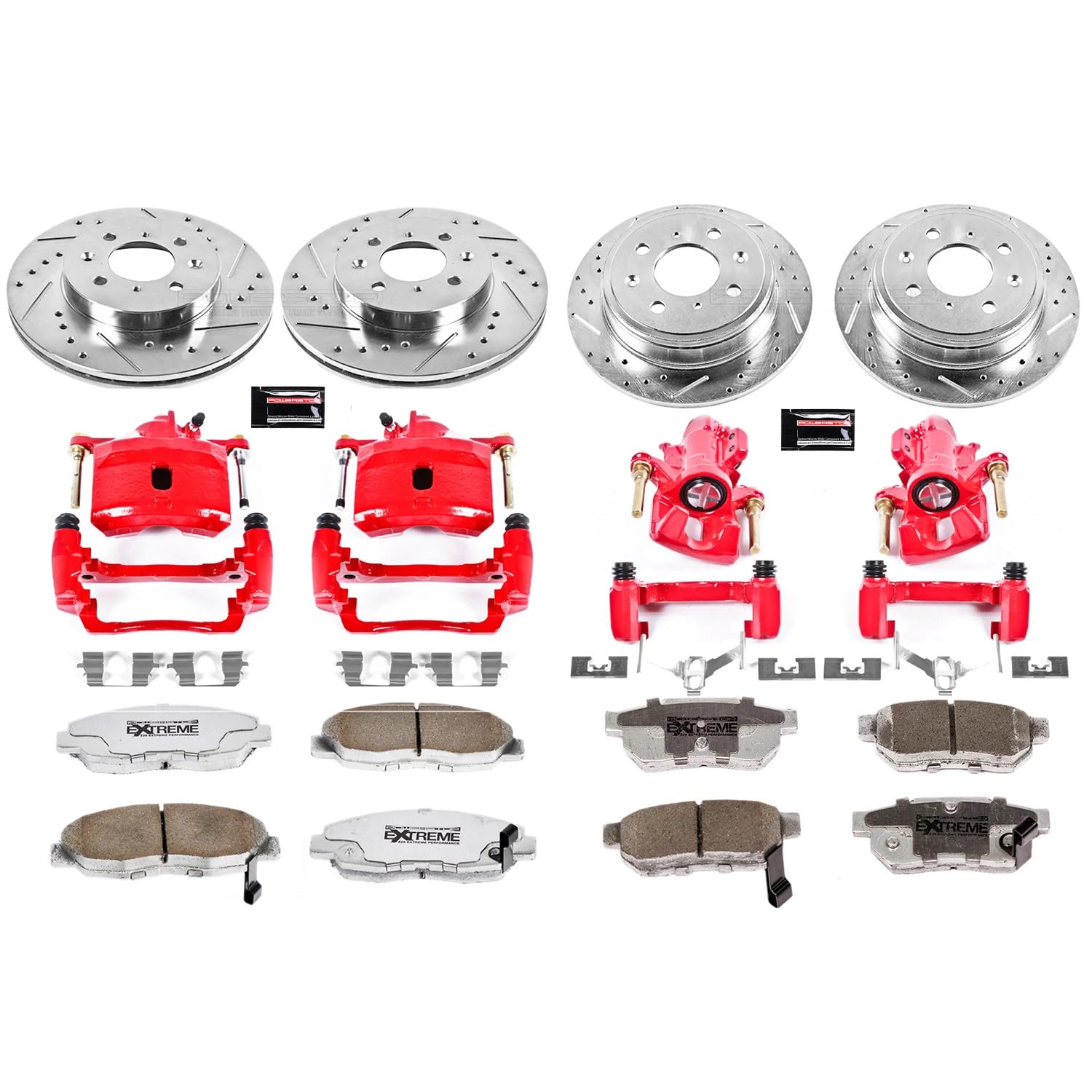 Power Stop Z26 KC700-26 Front & Rear Street Warrior Brake Kit Honda For Honda Civic 1992-1995, Honda Civic del Sol 1993-1997 [Model Specific]
