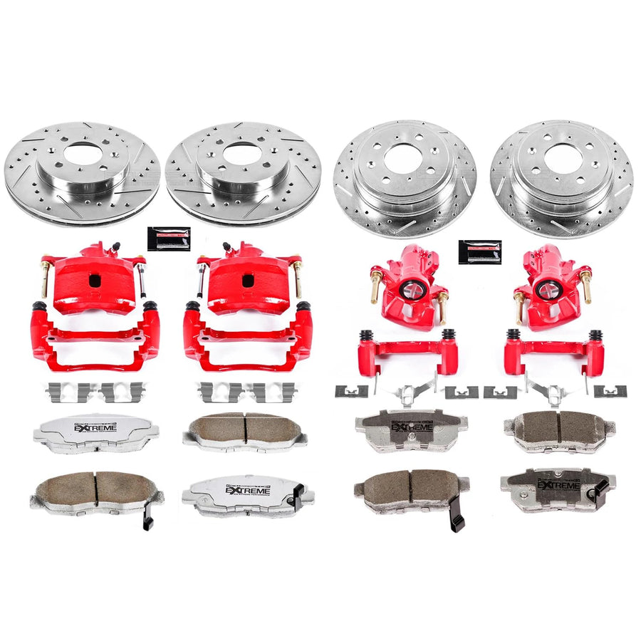 Power Stop Z26 KC700-26 Front & Rear Street Warrior Brake Kit Honda For Honda Civic 1992-1995, Honda Civic del Sol 1993-1997 [Model Specific]