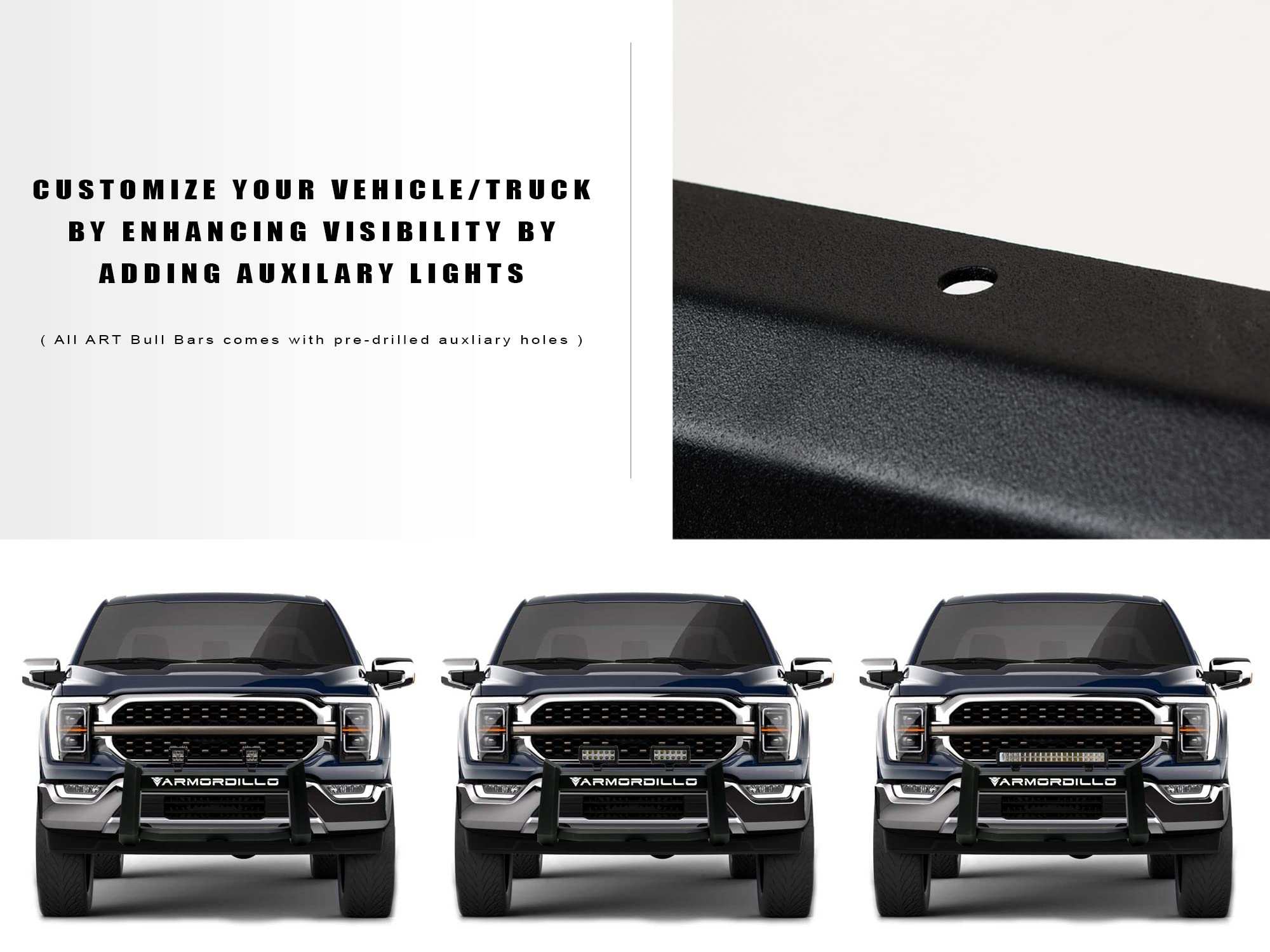 BR1 Series Armordillo 8704264 Bull Bar - Matte Black Fits 2019-2021 Chevy Silverado 1500