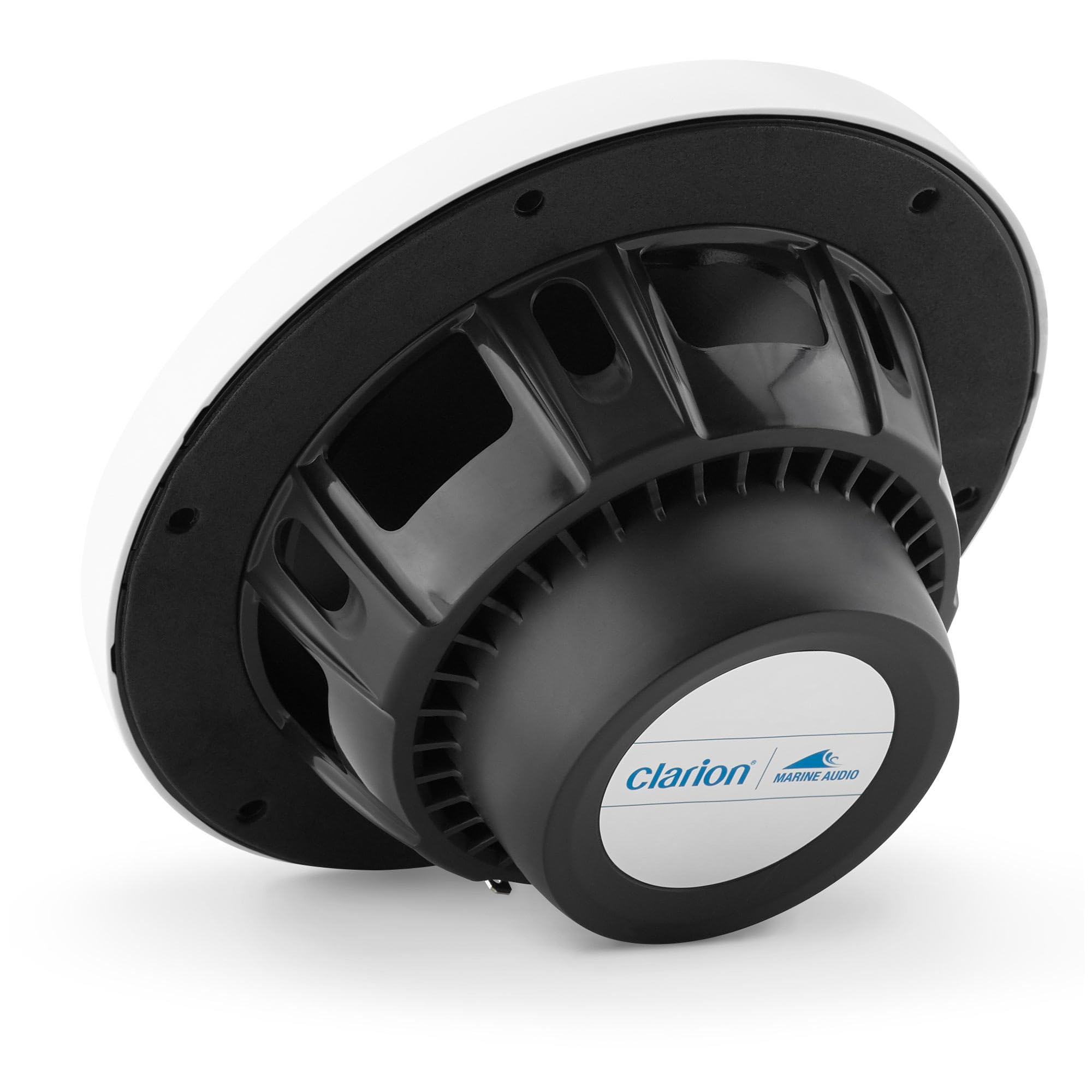 CMS-651-SWB Clarion 6.5-inch Coaxial Marine Speakers 30W RMS Power handling 1/2-inch (13 mm) Polymer Dome Tweeter Includes White & Black Sport Grilles