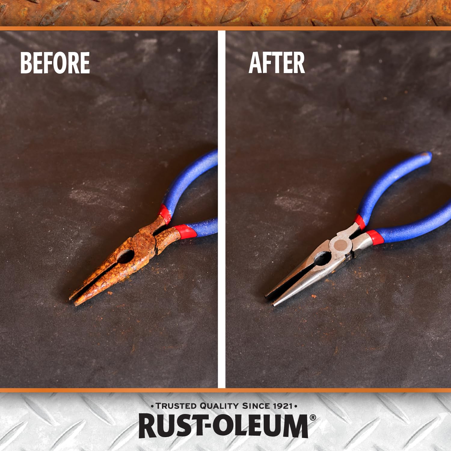Rust-Oleum Soak & Bath Rust Dissolver | Heavy-Duty Corrosion Remover for Metal Tools, Cars, Bikes, Grills, Bolts, Firearms & More | Quart