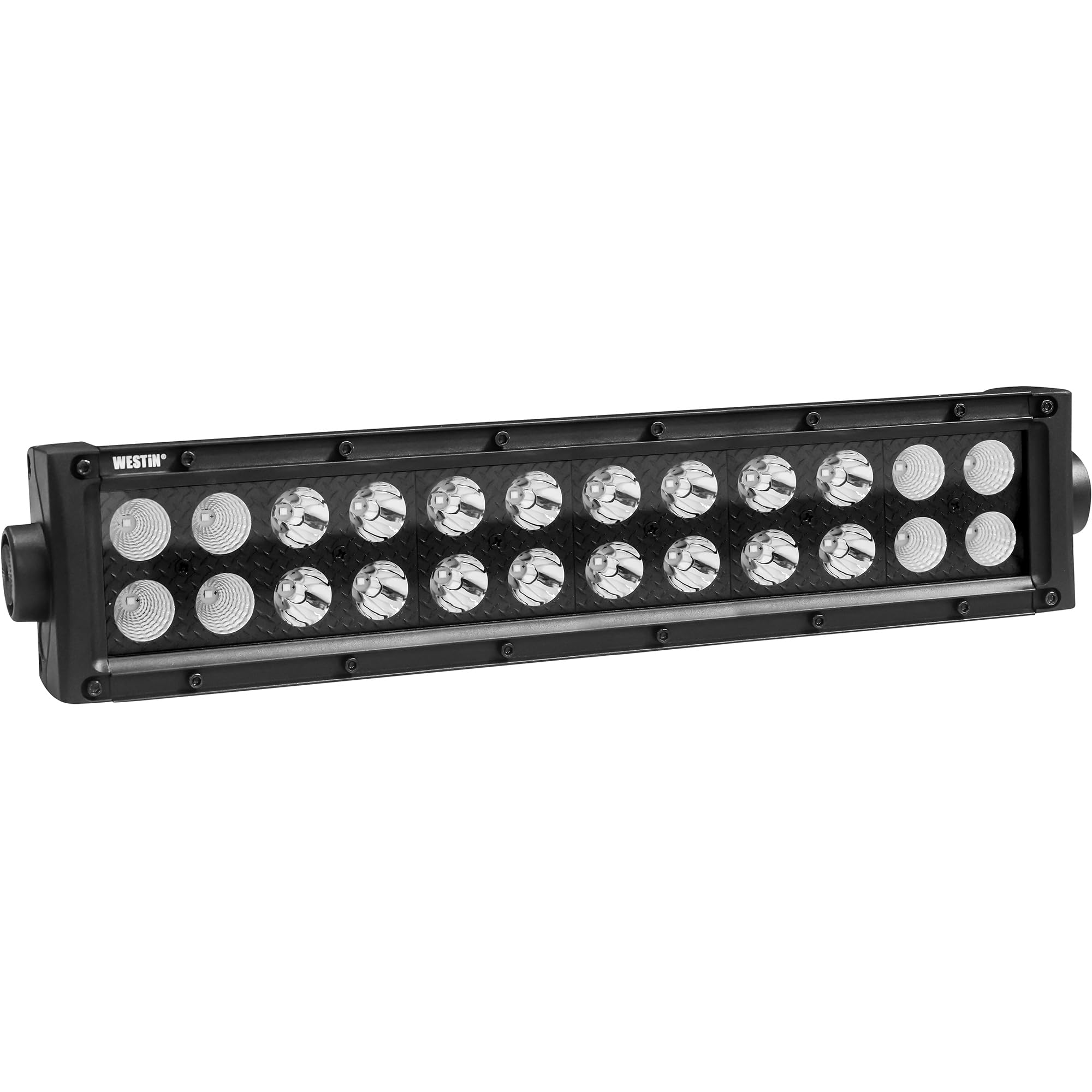 B-Force Westin 09-12212-24C Black Face 12 inch Double Row LED Light Bar with Combo Beam