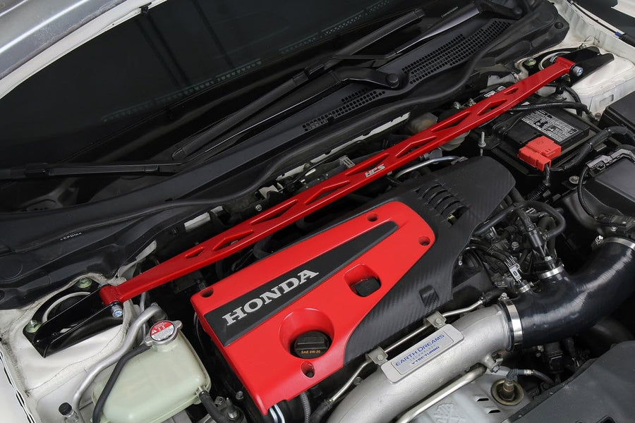 Front Strut Bar HPS Tower Brace Compatible for 2023-2024 Acura Integra 1.5L 2024 Integra Type S 2.0L 2017-2024 Honda Civic Type R 2.0L Turbo, 42-112R