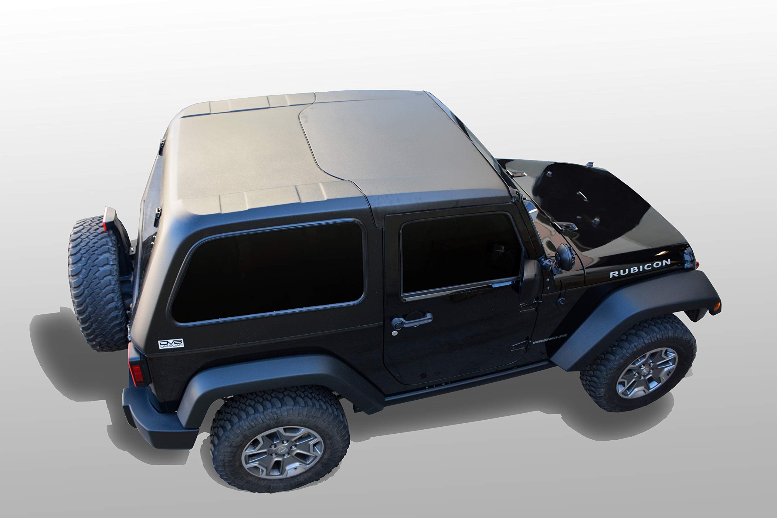 Fastback Hard Top DV8 Offroad designed for the 2007-2018 Jeep Wrangler JK 2 Door