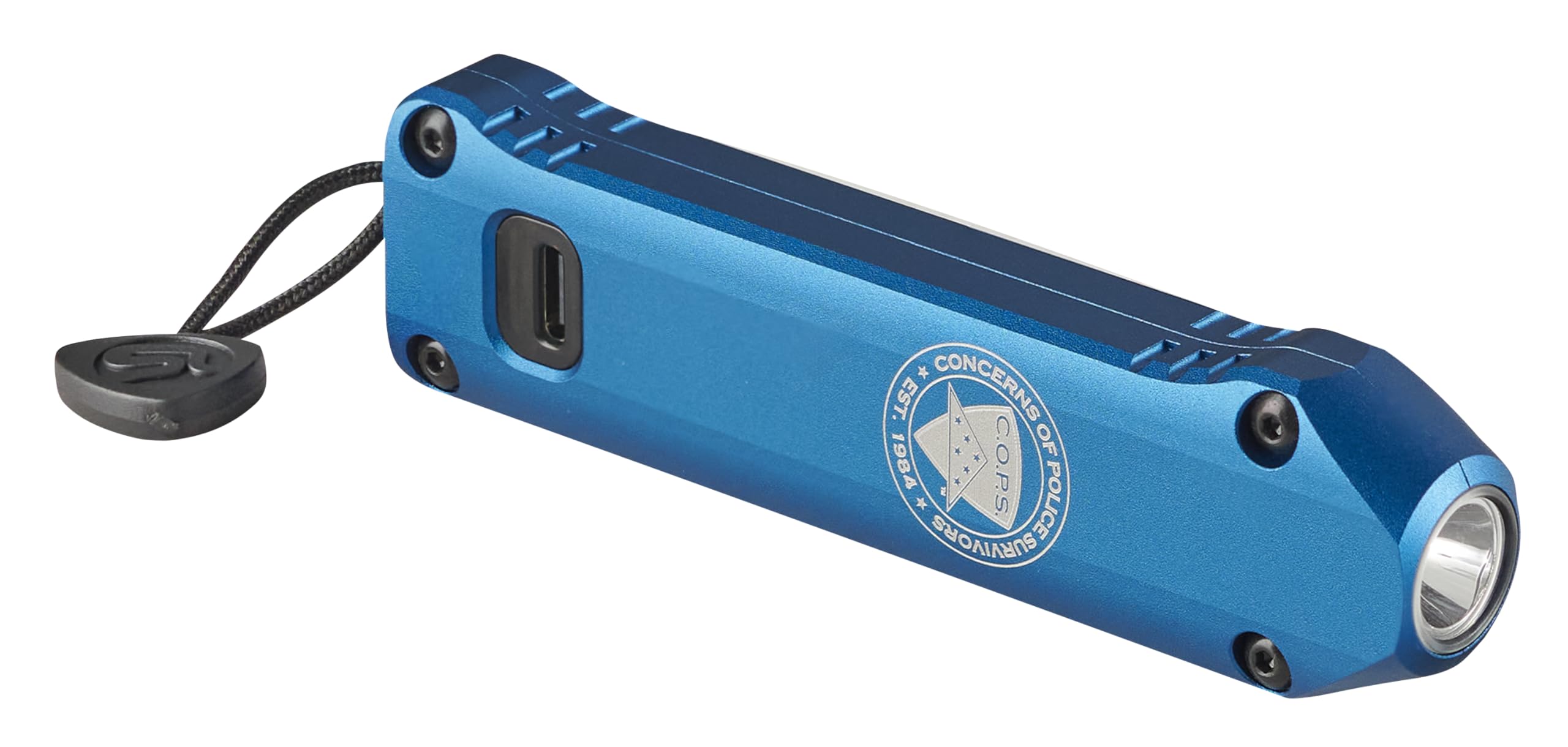 Wedge XT Streamlight 88825 500-Lumen 1,900-Candela Flat Everyday Carry Flashlight, Includes USB-Cable and Pocket Lanyard, Blue C.O.P.S. Edition