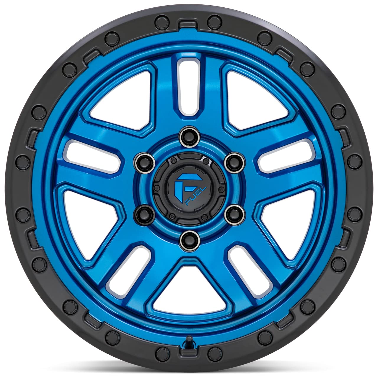 D790 AMMO FUEL OFF-ROAD 20X10, 6X135, 4.79, -18mm BLUE WITH BLACK LIP - D79020008947