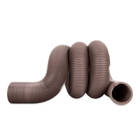 Camco High Tensile Strength Durable Vinyl Sewer Hose with Steel Wire Core – 15’ Hose with 15 mils of HTS Vinyl, Great for Year Round RVing Compresses to 26” for Simple and Easy Storage, Brown (39661)