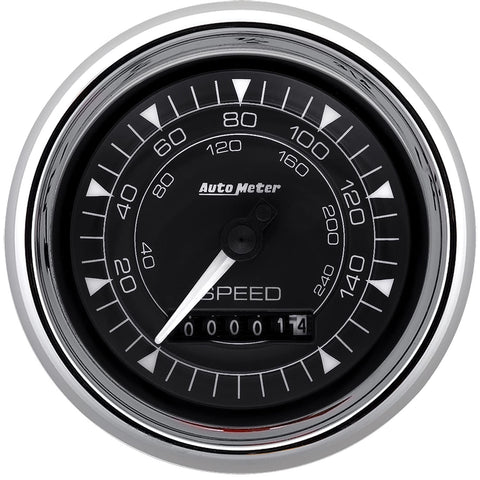 Speedometer Auto Meter 9788, 160MPH ELEC. PROGRAMMABLE Chrono Chrome