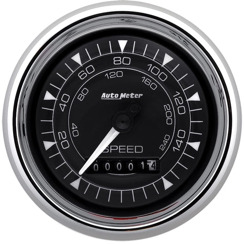 Speedometer Auto Meter 9788, 160MPH ELEC. PROGRAMMABLE Chrono Chrome