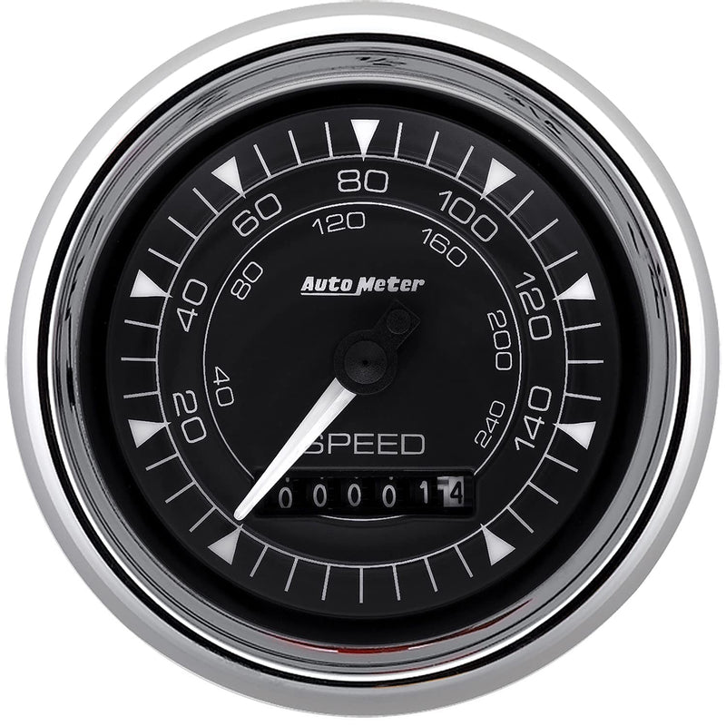 Speedometer Auto Meter 9788, 160MPH ELEC. PROGRAMMABLE Chrono Chrome