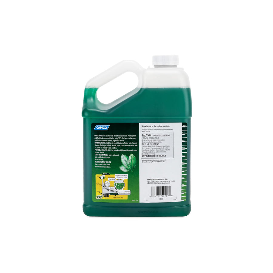 Camco 40227 RV Toilet Treatment TST Fresh Scent, Formaldehyde Free, Breaks Down Waste And Tissue, Septic Tank Safe, Treats up to 32 - 40 Gallon Holding Tanks (128 Ounce Bottle)