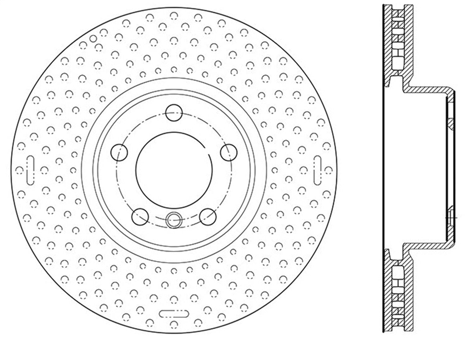 Sport StopTech Cross Drilled Brake Rotor 128.34140L (Front Left), 1 Pack