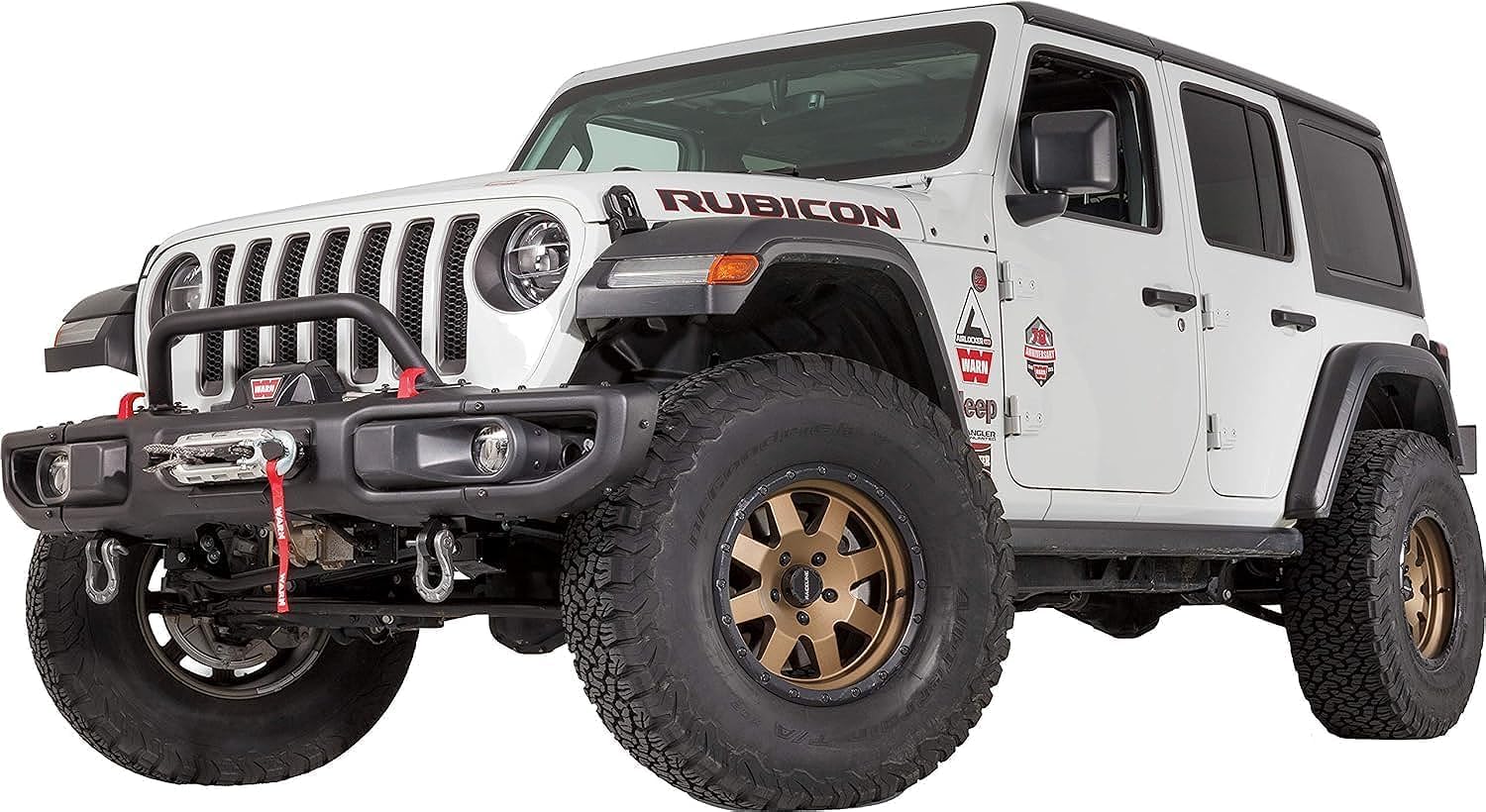Jeep JL WARN 102355 Rubicon Front Bumper Grille Guard Tube, Low-Height