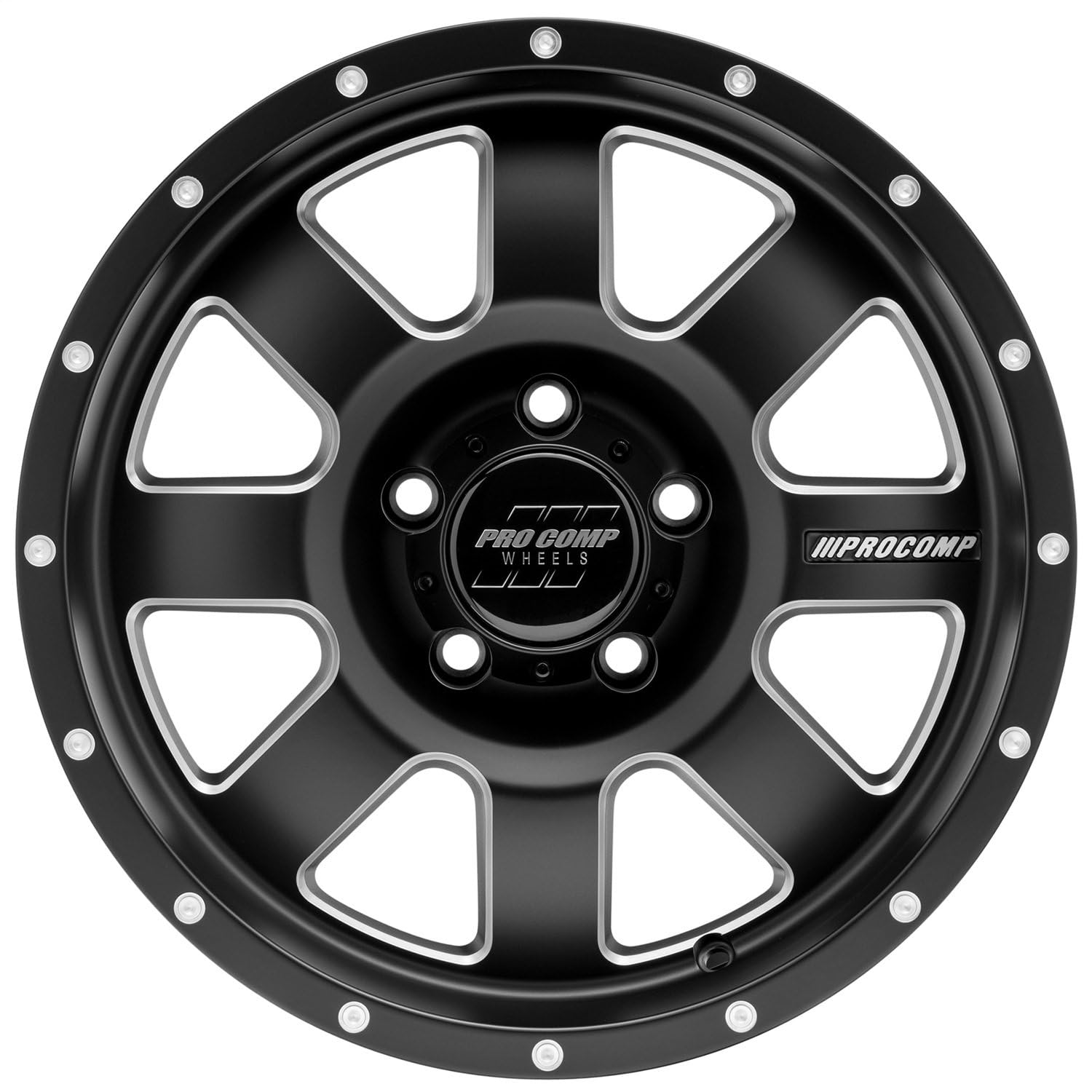Trilogy Pro Comp Wheels Black Wheel with Painted (20 x 10 inches /5 x 5 inches, -18 inches Offset)