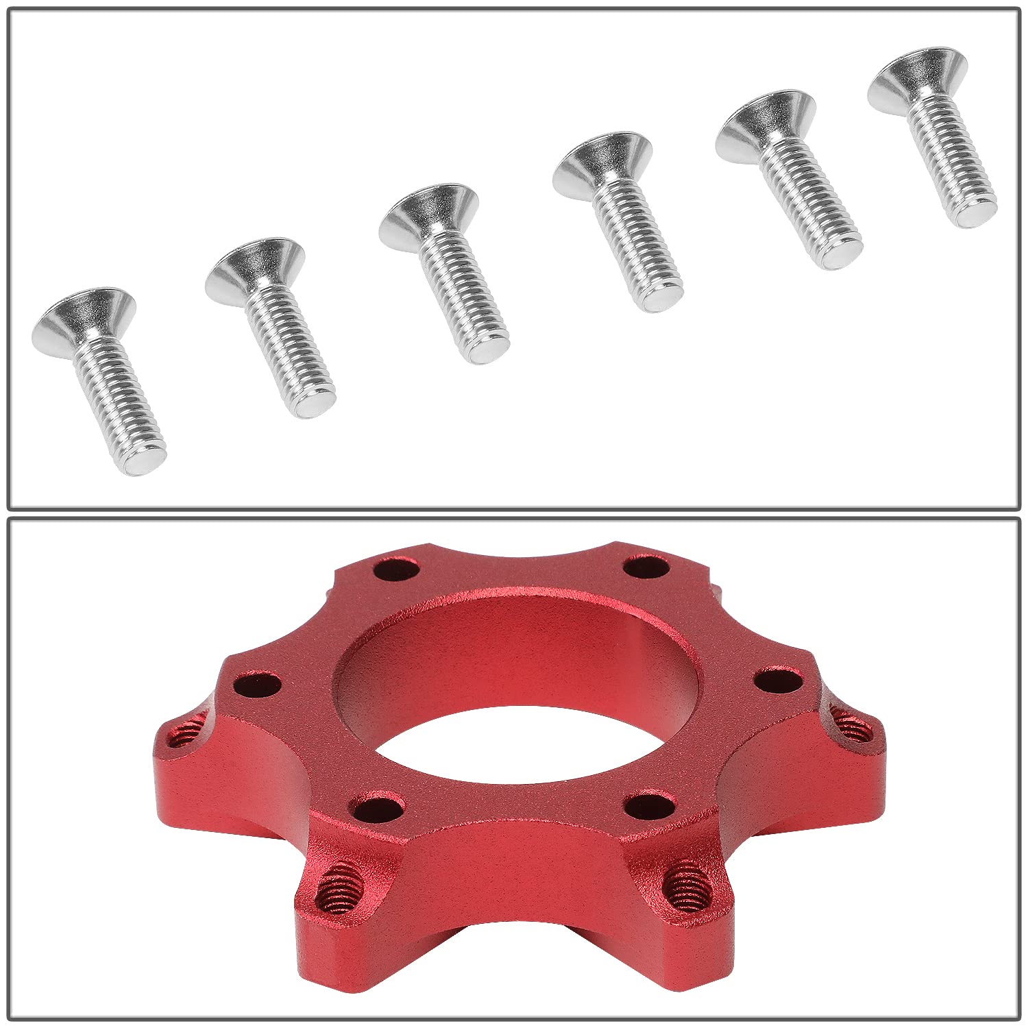 Red NRG Innovations SRK-LOTH-RD Gaming Steering Wheel Hub Adapter Compatible with Logitech G923 G29 G920 G27, 6 X 70mm Bolt Pattern