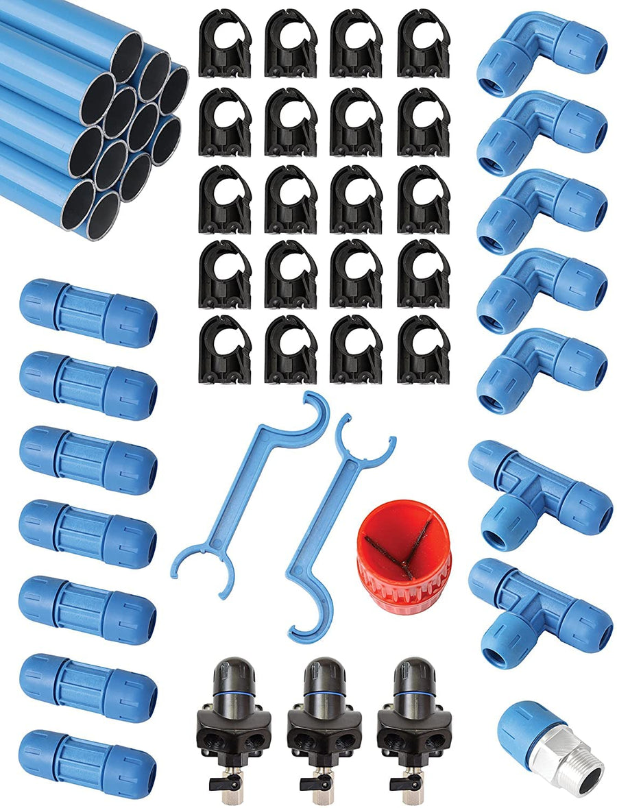 FASTPIPE RAPIDAIR F28070 3/4" Master Kit, 90', 3/4", Blue