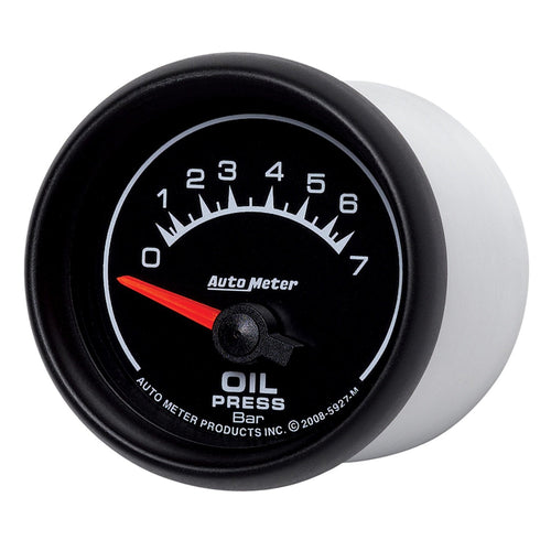 Auto Meter 2-1/16" 0-7 Bars Short Sweep Electric Oil Pressure Gauge 5927-M