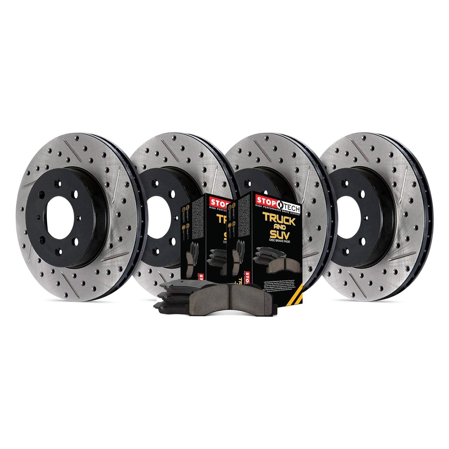 Truck Axle Pack, Slotted & Drilled, Stoptech 968.44060 4 Wheel