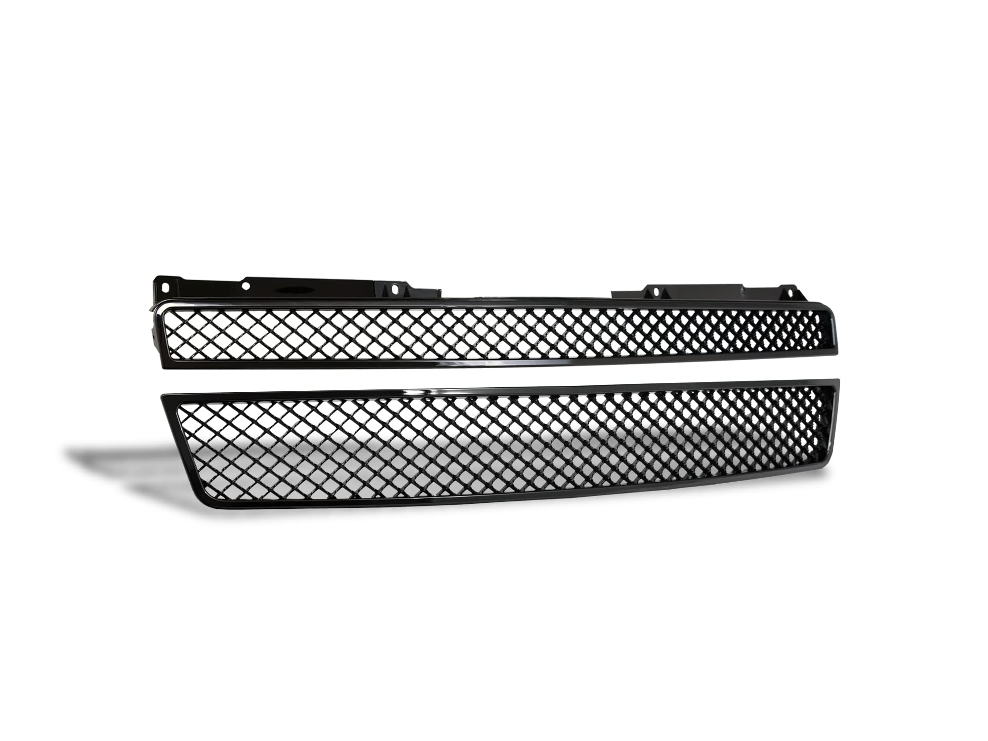 7146969 Armordillo USA Mesh Front Hood Grille - Gloss Black Fits 2007-2014 Chevy Avalanche
