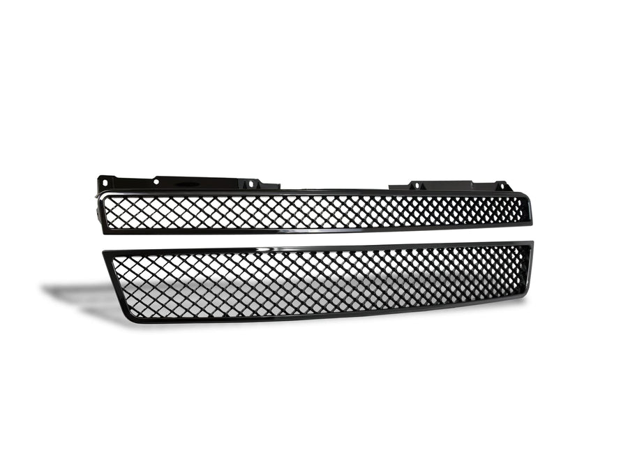 7146969 Armordillo USA Mesh Front Hood Grille - Gloss Black Fits 2007-2014 Chevy Avalanche