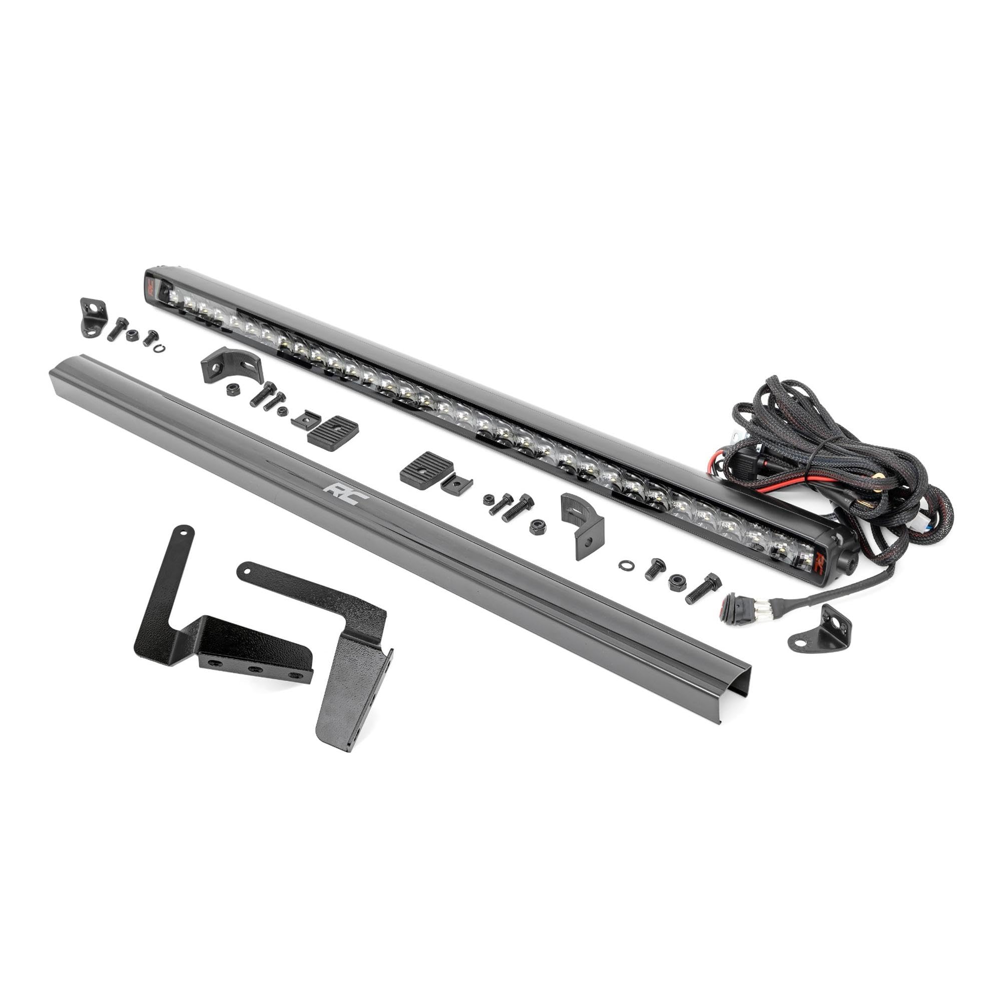 30" Rough Country LED Light Bar Kit for Toyota Tundra (2014-2021) - Bumper Mount, 165W Spectrum Series, 14,850 Lumens, Combo Spot & Flood Beam