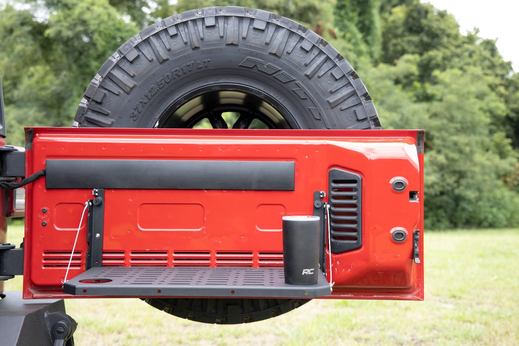 Rough Country Tailgate Folding Table for 2007-2018 Jeep Wrangler JK - 10630 , Black