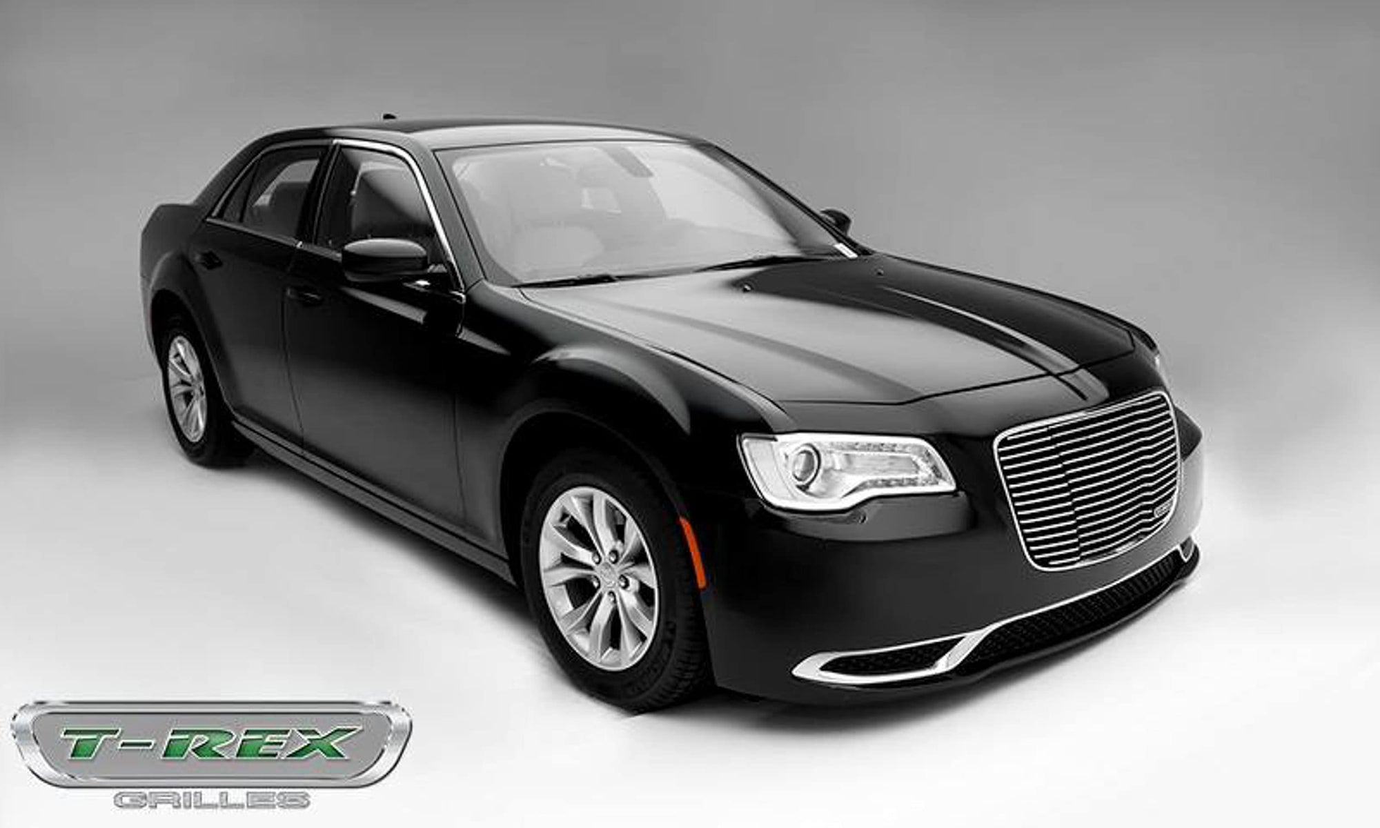 2015-2018 Chrysler 300 T-Rex Grilles Billet Grille, Polished, 1 Pc, Overlay - PN #21436