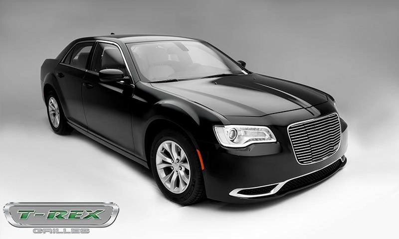 2015-2018 Chrysler 300 T-Rex Grilles Billet Grille, Polished, 1 Pc, Overlay - PN #21436