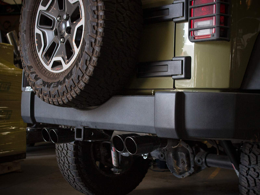 Vulcan Series aFe Power 49-38087-B 2-1/2 IN 304 Stainless Steel Cat-Back Exhaust System Black