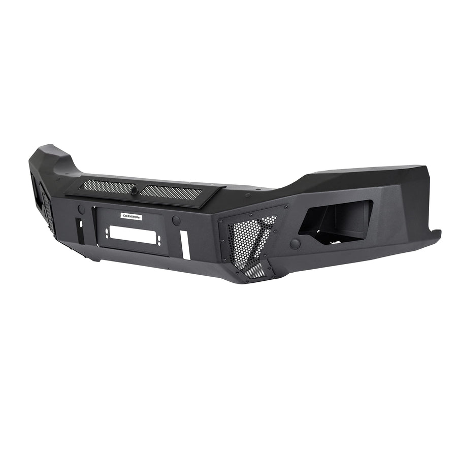 BR6 Go Rhino Front Bumper | Mild Steel, Textured Black | 24184T | Fits 2019-2021 Chevrolet Silverado 1500; 2022 Chevrolet Silverado 1500 LTD