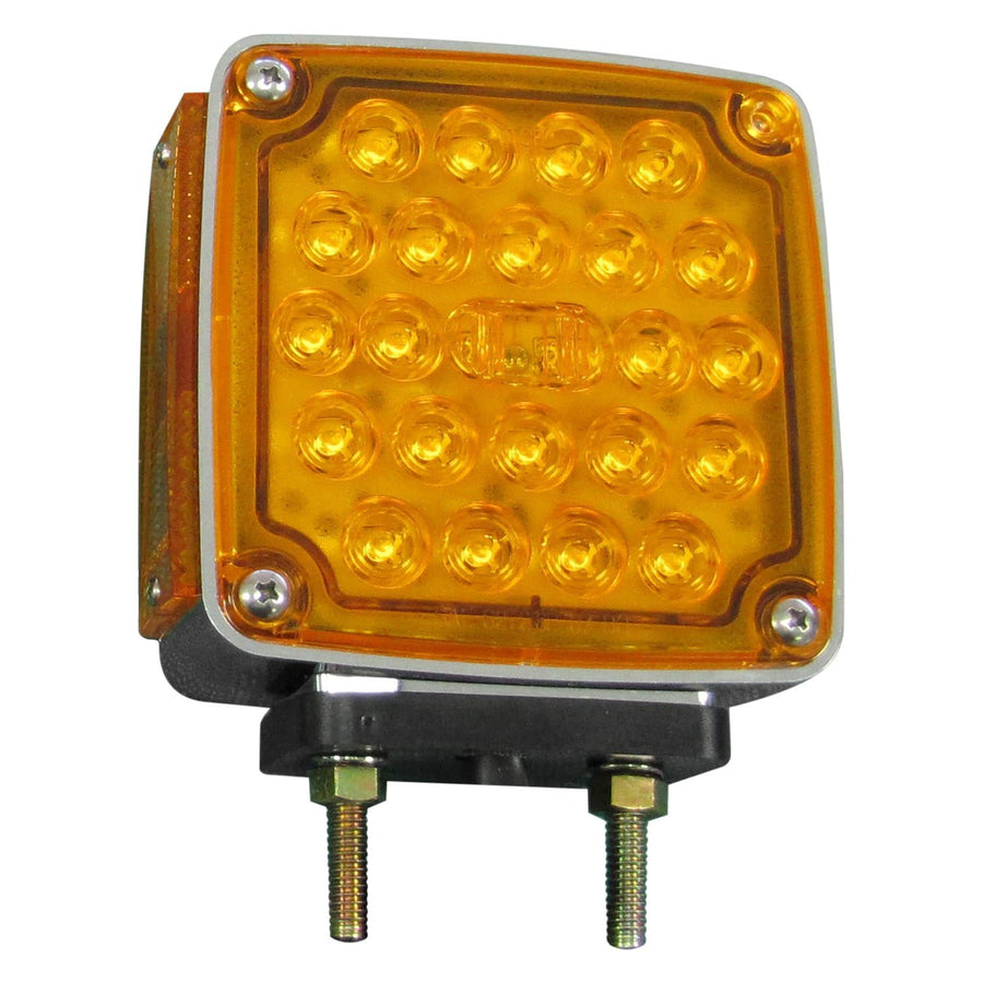 V327R Peterson Manufacturing Park/Turn Signal (With SM, Sqr, Amb/Red, CBSD 4.72"X4.59"), 1 Pack
